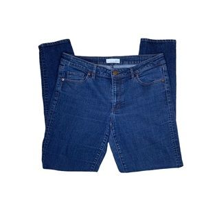 LOFT Curvy Skinny Medium Wash Jeans, Size 30